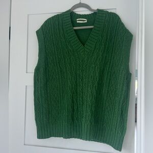 Anthropologie Green Sweater Vest